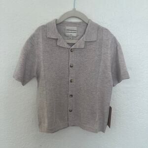 Stitch & Stone Toddler Knit Button-Up Shirt 4T NWT